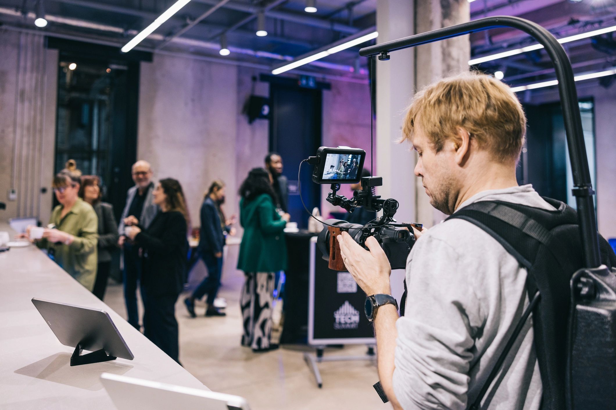 Photographer documenting a live event